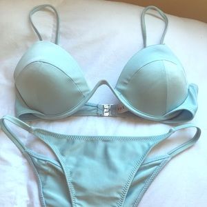 White Fox Boutique Blue Bikini set size M
